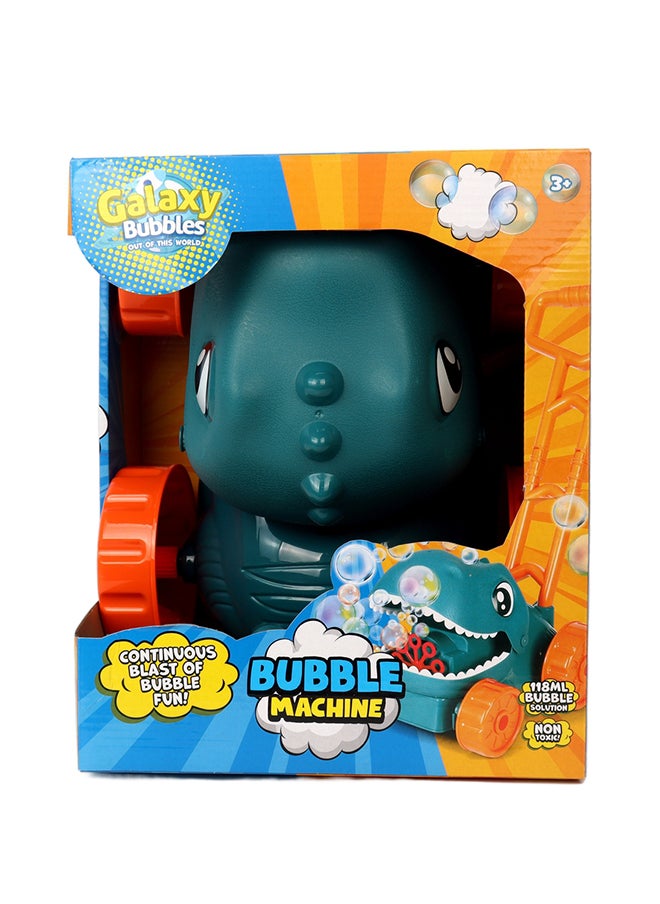 Galaxy Bubbles Dino Bubble Mover With 118ml Bubble Solution  - Image 1