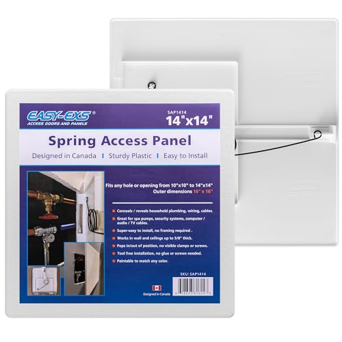 EASY-EXS Access Panels Spring-Fit 14"x14" (External 16"x16") Square (SAP1414) for Drywall, celing, Electrical, Plumbing Hole Covers - Image 1
