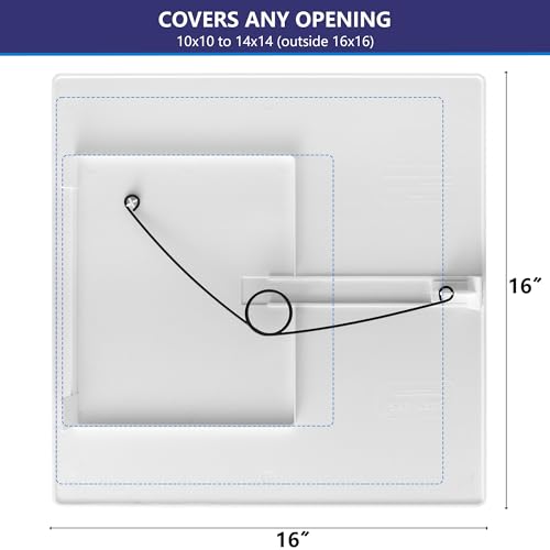 EASY-EXS Access Panels Spring-Fit 14"x14" (External 16"x16") Square (SAP1414) for Drywall, celing, Electrical, Plumbing Hole Covers - Image 2