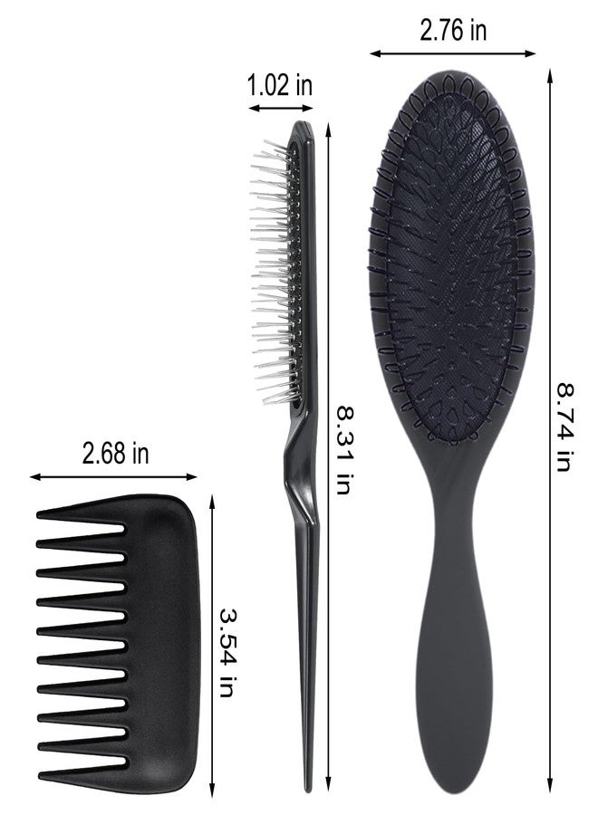 SIMPOR Wig Brushes for Synthetic, Hair Wig Comb Set, 3 Row Wire Brush Hair Extension Wire Loop 3 PCS - Image 2