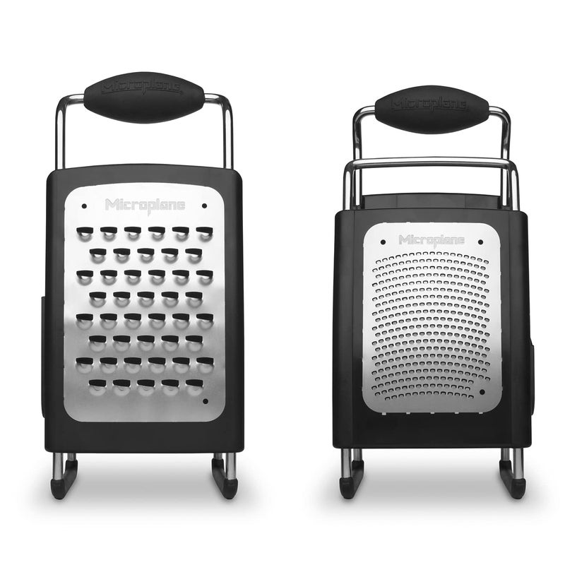 Microplane Four Sided Stainless Steel Ultra-Sharp Multi-Purpose Box Grater - Slicer, Fine, Ribbon, and Extra Coarse Blade Styles - Image 1