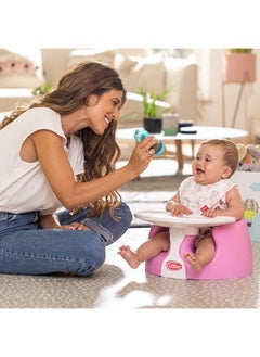 Nuby Nuby My Floor Seat, Soft Foam Cushion with Safety Harness and High Back Design, for Ages 4-12 Months, Pink  - Image 5