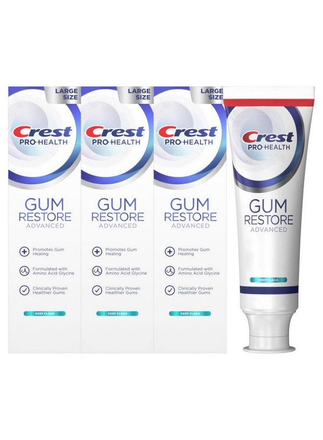 Crest Pro-Health Advanced Gum Restore Deep Clean Toothpaste 4.8 oz Pack of 3 -Anticavity, Antibacterial Flouride Toothpaste, Clinically Proven, Gum and Enamel Protection - Image 1