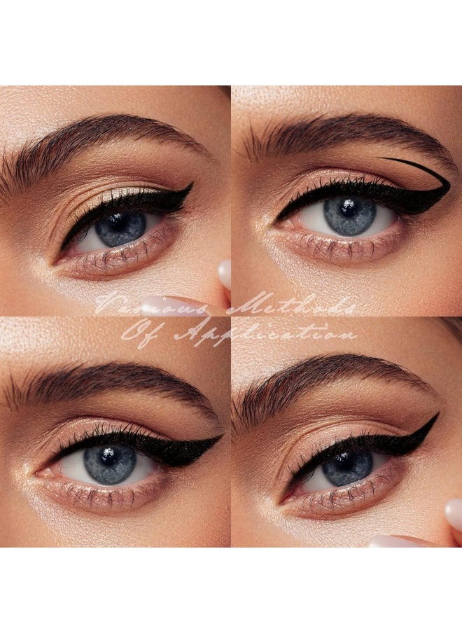 Anglicolor Anglicolor Liquid Eyeliner Stamp, Winged Eyeliner Stamp, Waterproof Long Lasting Dual Ended Eyeliner Pen for Women Christmas Gift (01-Black)  - Image 5