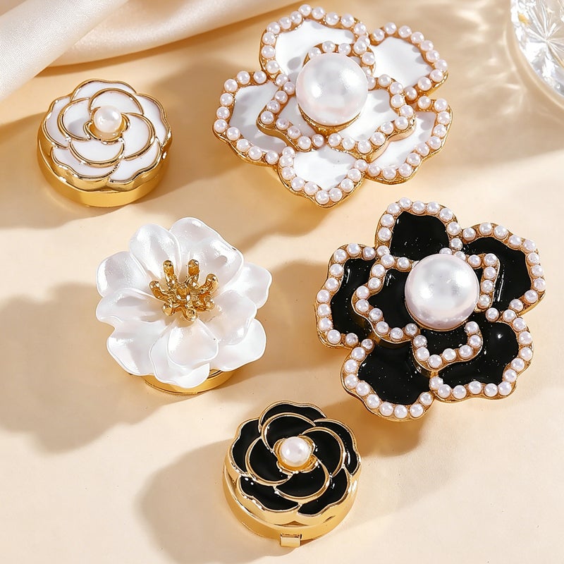 Floral Copper Cufflinks Shirt Decorative Accessory for Men and Women - Image 3