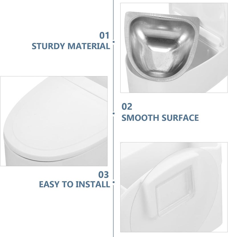 Wall Mounted Ashtray with Lid Mini Covered Smoking Ash Tray Toilet-shaped Cute Bathroom Decor Ash Holder for Indoor Use - Image 3