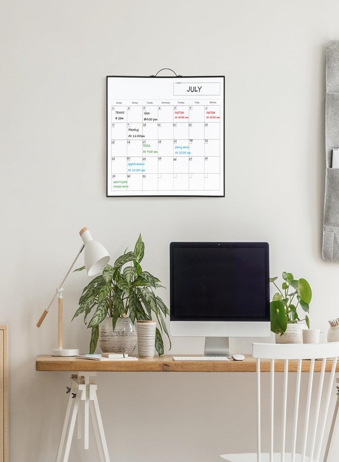 TSJ OFFICE White Board Calendar - 12 X 16 Inches Magnetic Dry Erase Board Monthly Calendar, Double Sided Whiteboard with a Handle, to Do List Notepad for Office, Home, School, Black Aluminum Frame - Image 5