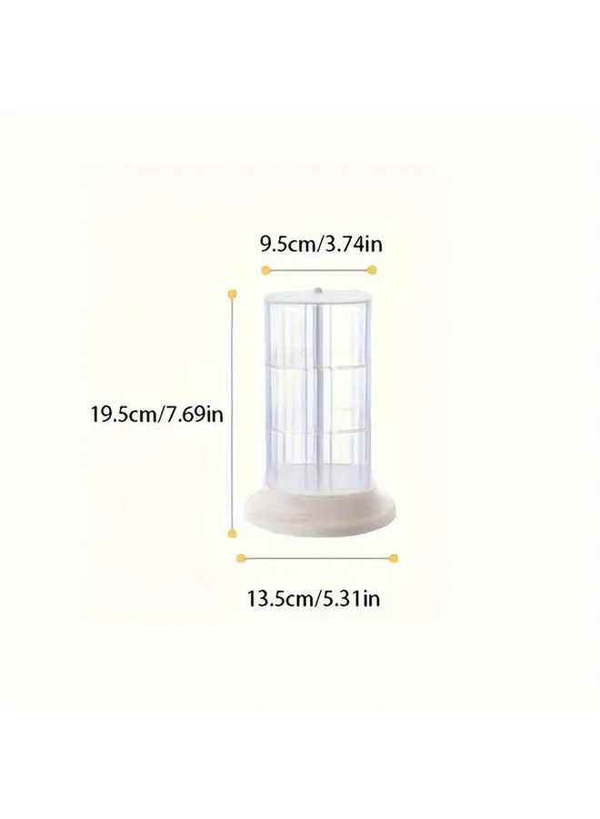 3 Tier Rotating Acrylic Jewelry Organizer Box for Earrings Necklaces - Image 3