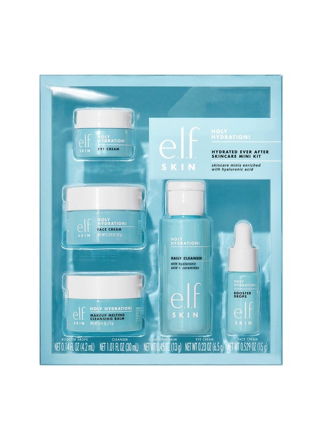 elf e.l.f. SKIN Hydrated Ever After Skincare Mini Kit, Cleanser, Makeup Remover, Moisturiser & Eye Cream For Hydrating Skin, Airplane-Friendly Sizes - Image 1