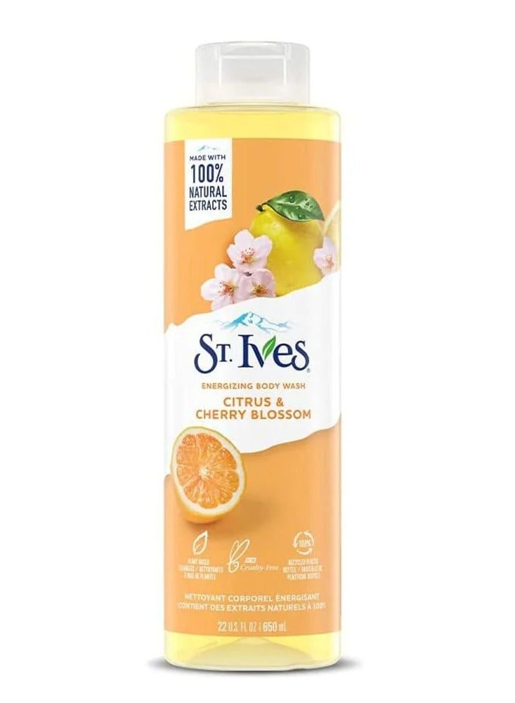 ST. Ives Energizing Body Wash Citrus & Cherry Blossom 650 ML