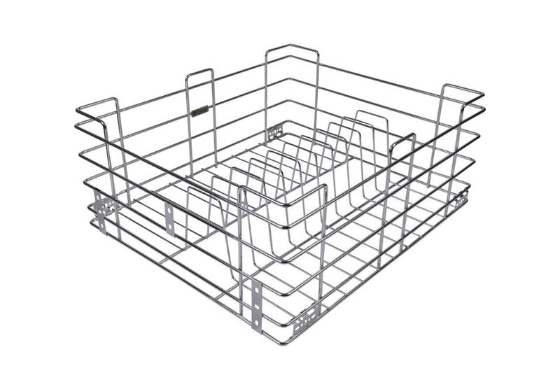Steel Gold Steel Gold Stainless Steel Multipurpose Kitchen Storage Cabinet Basket 17 20 Inch 2 Shelves Pullout Basket with 4 Set Telescopic Drawer Channel 20 inch 17X20 inch Basket 4X20X17 Pullout  - Image 5