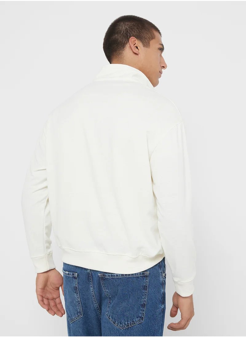 Seventy Five Basics Essential Oversize Zip Top Sweatshirt