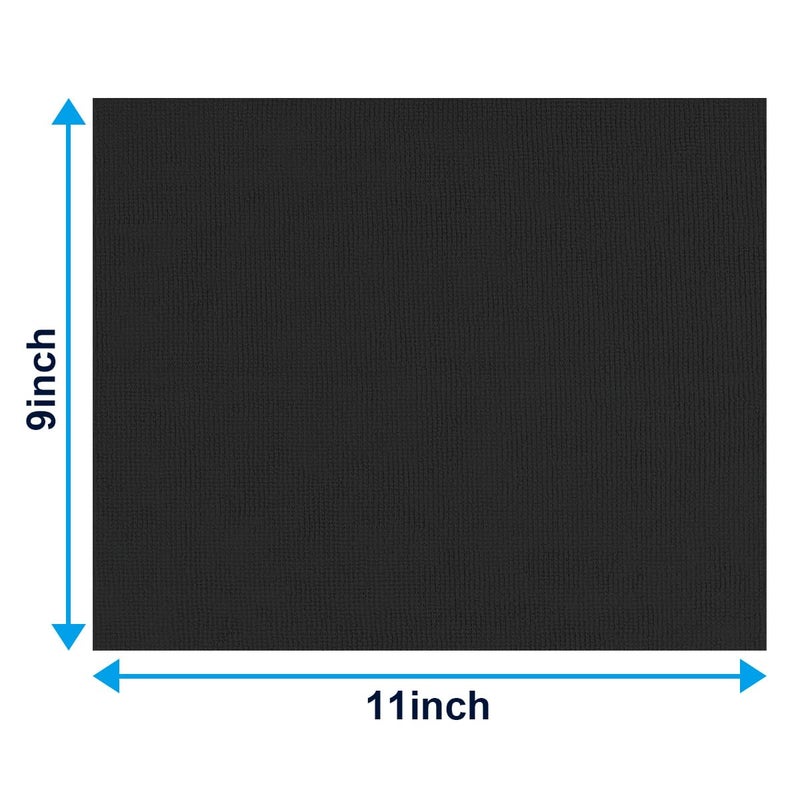 GLIMGLINT Black Microfiber Cleaning Cloth, 100 Pack Cleaning Rags, Lint-Free, Ultra Absorbent Reusable Paper Towels for Home, Kitchen, Car, Garage or Shop, Dish Rags, 11" x 9" - Image 4