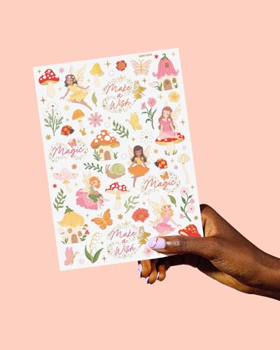 xo, Fetti Woodland Fairy Temporary Tattoos - 84 Foil Styles | Magical Princess Birthday Supplies, Forest Baby Shower Decorations, Girls Garden Accessory - Image 5