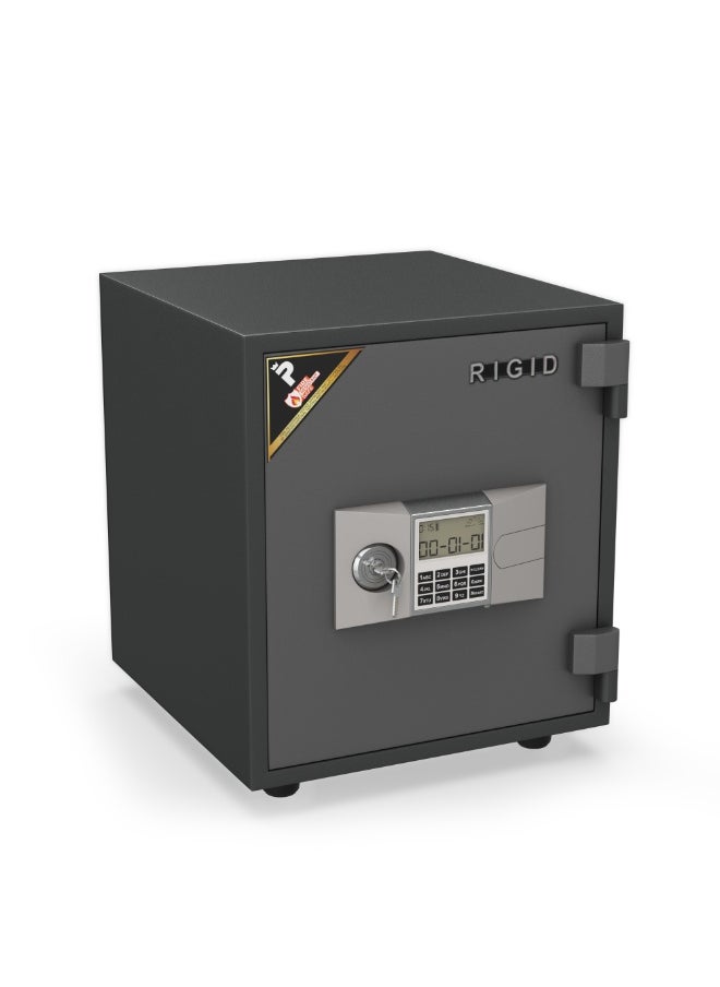 RIGID - Fire Resistant Steel Safe with Digital & Key Lock, 70Kg - Image 1