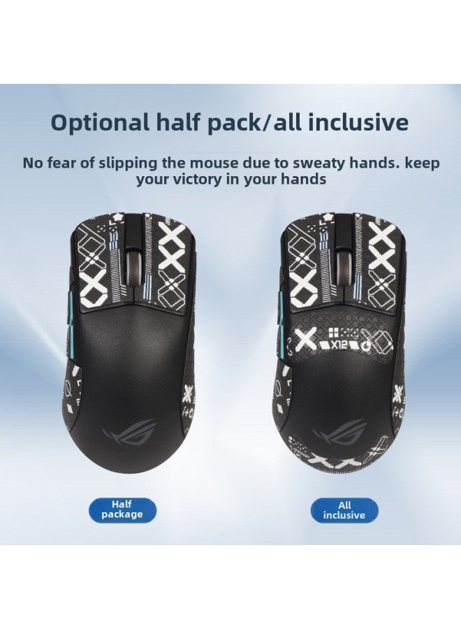 For ASUS ROG Mouse Sticker Player Country Dragon Scale ACE Sticker X AimLab Anti-slip Sticker Anti-sweat Sticker-Color:Classic White Printed Anti-slip Patch 1 ]  - Image 3