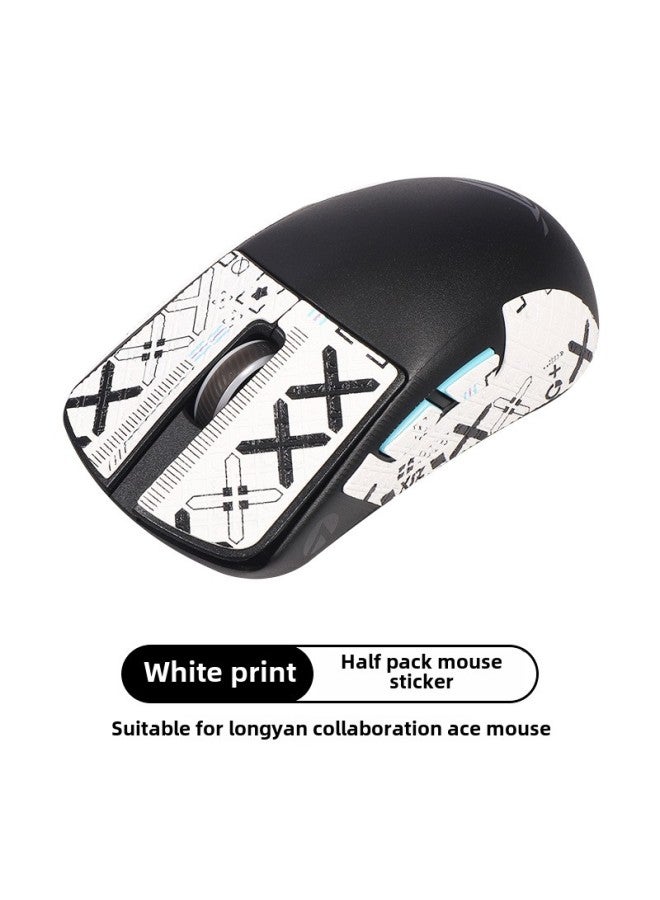 For ASUS ROG Mouse Sticker Player Country Dragon Scale ACE Sticker X AimLab Anti-slip Sticker Anti-sweat Sticker-Color:Classic White Printed Anti-slip Patch 1 ]  - Image 1