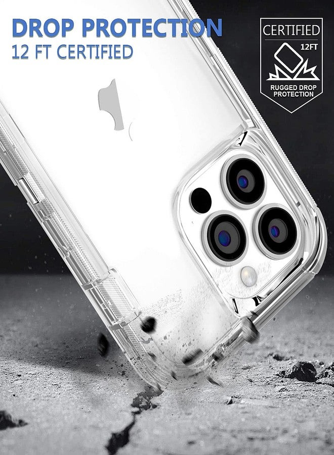 JGS for iPhone 13 Pro Max Case 6.7", Military Grade 3 in 1 Heavy Duty Shockproof/Drop Proof Case with 2 PCS Tempered Glass Screen Protector (Crystal Clear) - Image 2