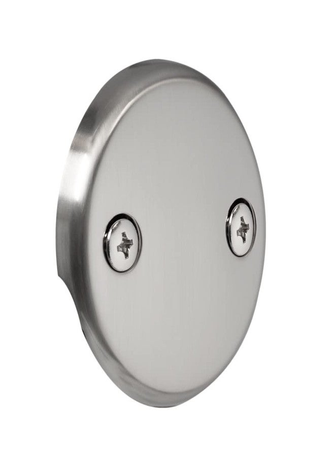 ويست براس طقم تشطيبات تصريف حوض الاستحمام Westbrass R93-2-20 مقاس 1-1/2 بوصة بخيوط خشنة مع لوحة أمامية بفتحتين للفيضان، من الفولاذ المقاوم للصدأ - Image 5