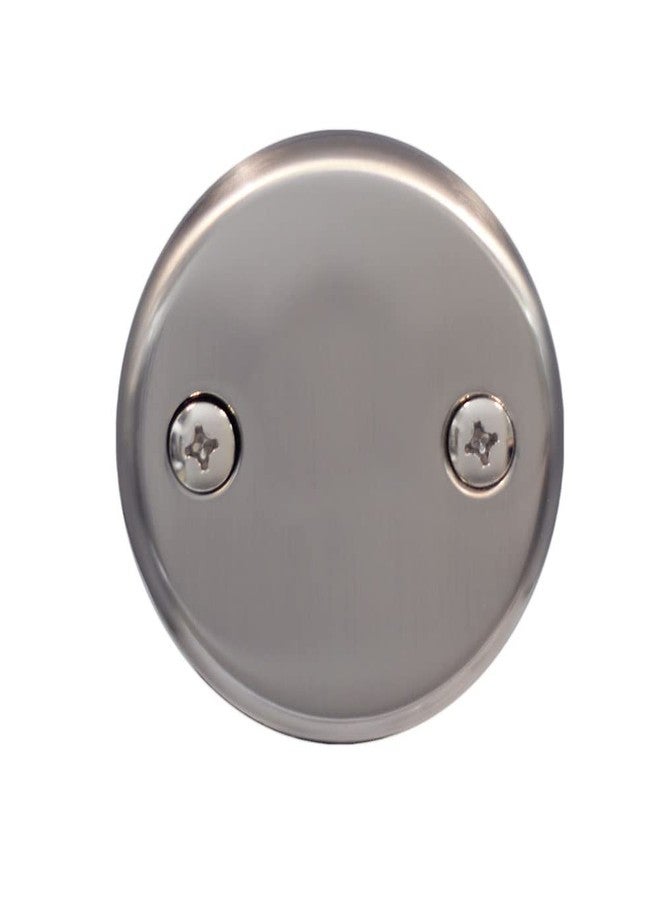 ويست براس طقم تشطيبات تصريف حوض الاستحمام Westbrass R93-2-20 مقاس 1-1/2 بوصة بخيوط خشنة مع لوحة أمامية بفتحتين للفيضان، من الفولاذ المقاوم للصدأ - Image 4