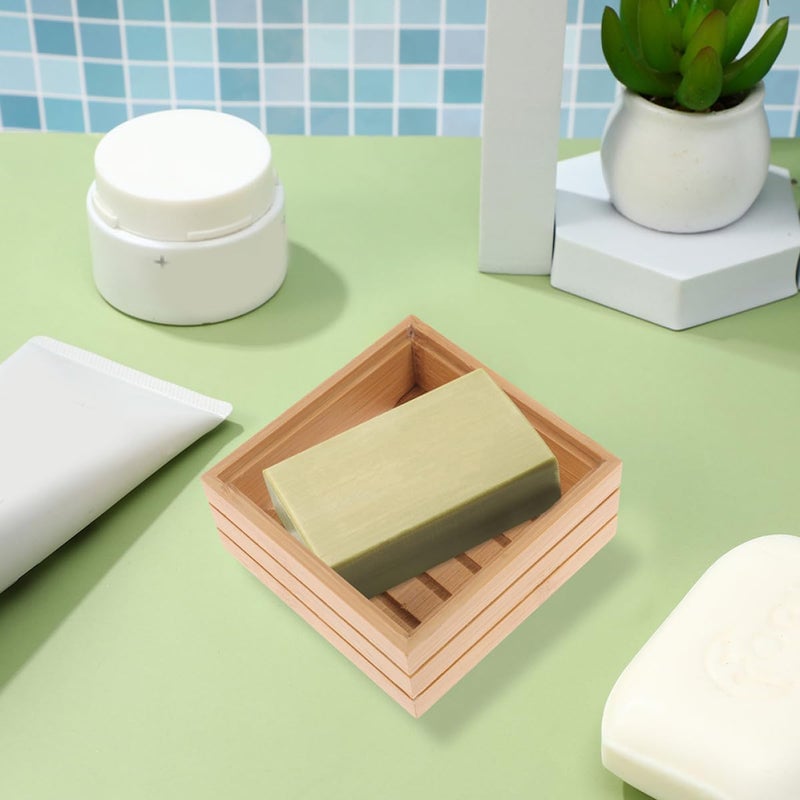 Soap Storage Box with Lid and Drain Tray for Bathroom and Travel Use - Image 5