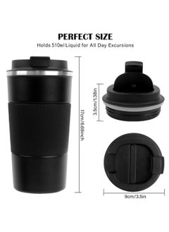 Arabest 510ml Stainless Steel Coffee Cup, Vacuum Insulated Travel Mug for Home Office Outdoor Works Great for Ice Drinks and Hot Beverage  - Image 2