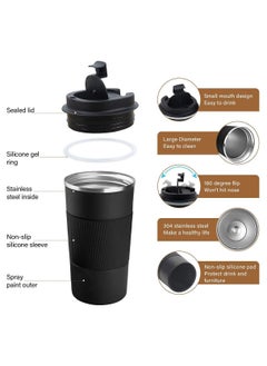 Arabest 510ml Stainless Steel Coffee Cup, Vacuum Insulated Travel Mug for Home Office Outdoor Works Great for Ice Drinks and Hot Beverage  - Image 4