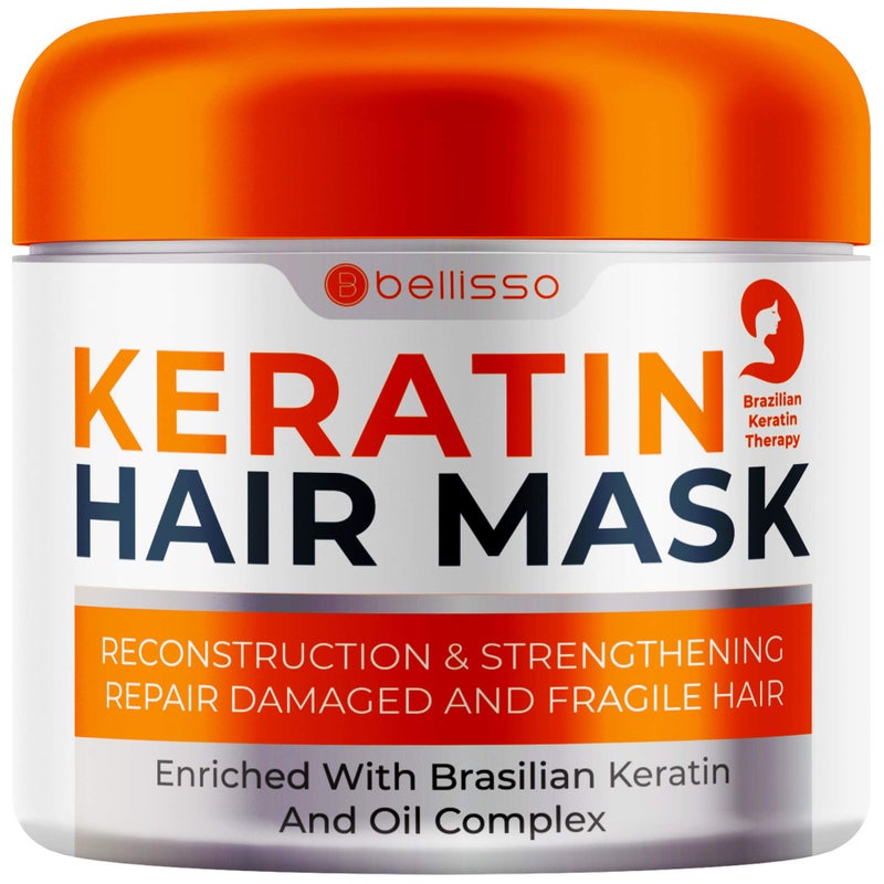 Keratin Hair Mask  Sulfate Free Hydrating Deep Conditioner Treatment for Dry Damaged and Split Ends  Moisture for Frizzy and Curly Hair  For Women and Men  Moisturizer Care to Repair Damage