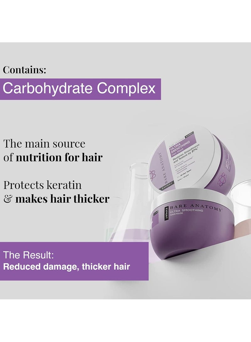 Bare Anatomy Ultra Smoothing Hair Mask For Dry Frizzy Hair 250gm - Image 3