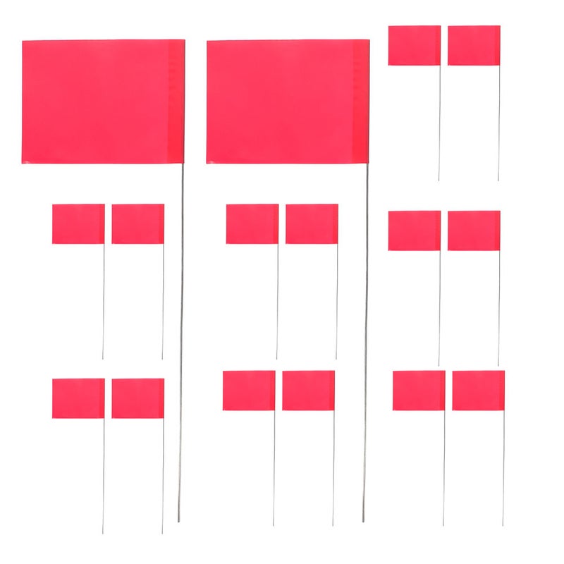 100 pcs Yard Marker Flags: Ground Marking Irrigation Flags For Garden Lawn Landscape Sprinkler Irrigation Dog Training Construction - Image 4