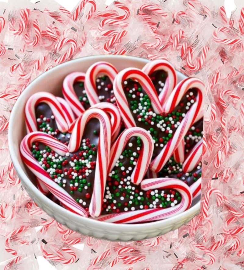 Mini Candy Cane Peppermint 100 Pack Individually Wrapped - Classic Red & White Holiday Candy Sticks Treats - Image 3