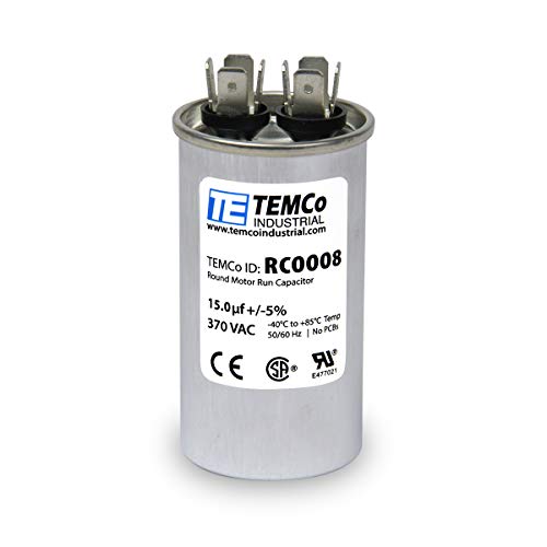 TEMCo Industrial TEMCo 15 uf/MFD 370 VAC Volts Round Run Capacitor 50/60 Hz AC Electric - Lot -1 (Optional uf/MFD, Voltage and Lot Quantities Available) - Image 5