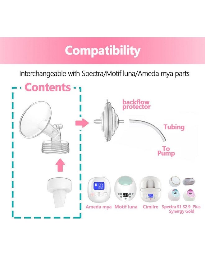 Belmikal Breastpump Parts Compatible with Spectra S1 S2 9 Plus Motif Luna Ameda MYA Cimilre 18mm Flange Valve Tube Backflow Protector Replacement Kit for Spectra Accessories/Parts - Image 5