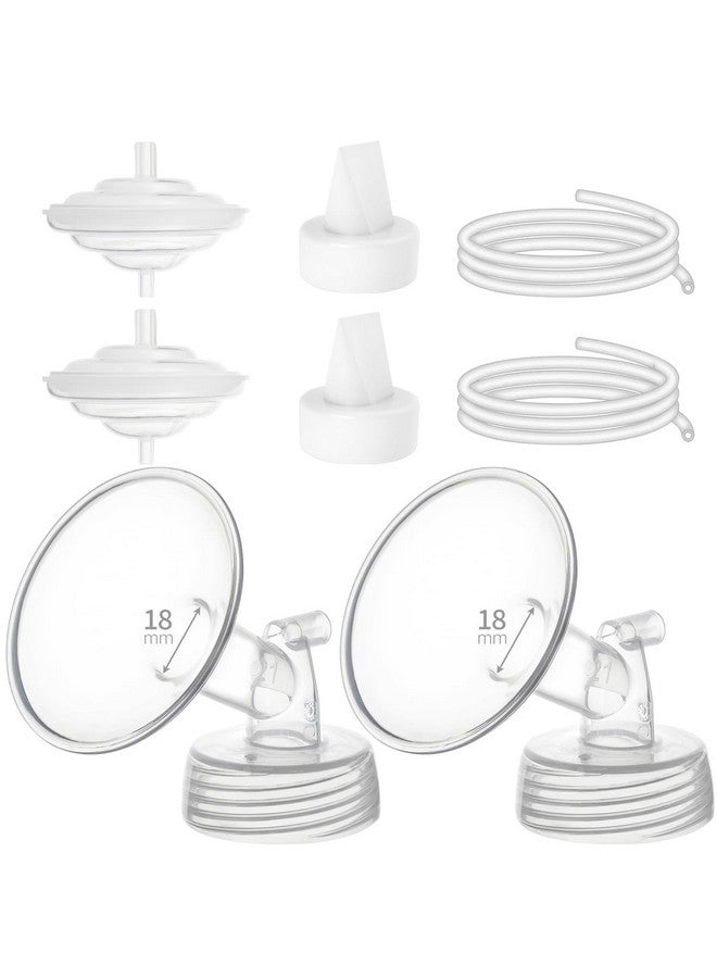 Belmikal Breastpump Parts Compatible with Spectra S1 S2 9 Plus Motif Luna Ameda MYA Cimilre 18mm Flange Valve Tube Backflow Protector Replacement Kit for Spectra Accessories/Parts - Image 1