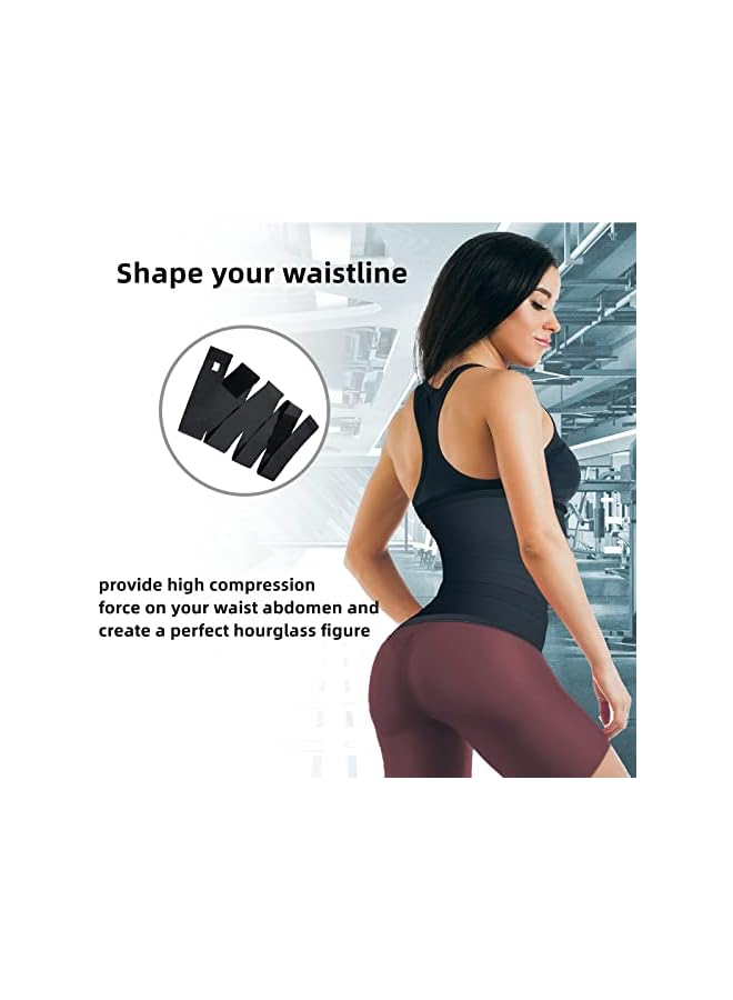 PROMASS Waist Trainer for Women promass, Bandage Wrap Sauna Belt Tummy Wrap Plus SizeAdjustable Support Belt, With Body Fat Tester and Body Tape Measure - Image 3