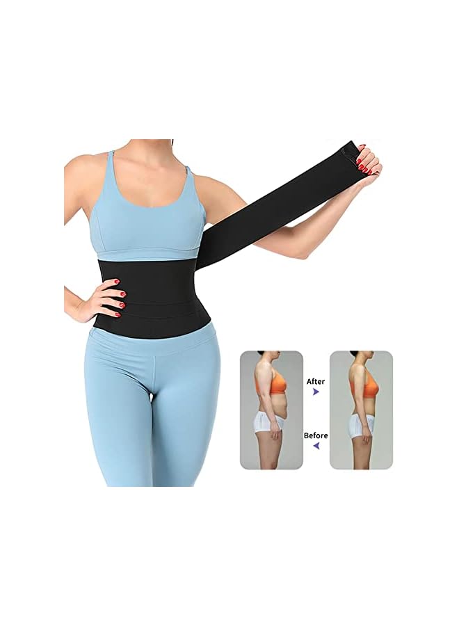 PROMASS Waist Trainer for Women promass, Bandage Wrap Sauna Belt Tummy Wrap Plus SizeAdjustable Support Belt, With Body Fat Tester and Body Tape Measure - Image 5