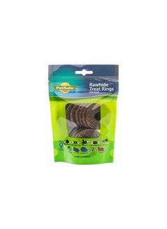 PetSafe Natural Rawhide Treat Ring Refills For Busy Buddy Dog Toys, Size B Fits Small/Medium And Medium Toys, 16 Rings  - Image 1