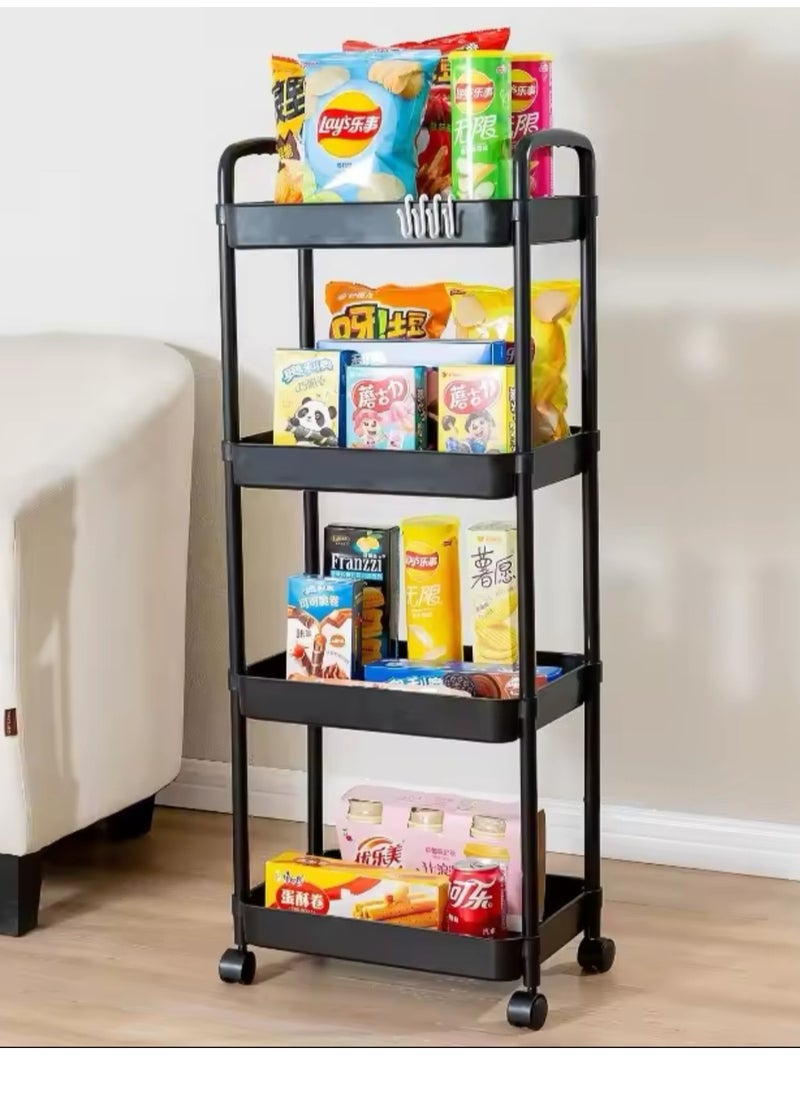 4-Tier Plastic Rolling Utility Cart with Handle, Multi-Functional Storage Trolley for Office, Living Room, Kitchen, Movable Storage Organizer with Wheels - pzsku/ZD4376F82B61E2708F15CZ/45/_/1740486365/8167b309-7db3-4a62-a1ad-d9772cc05fc9