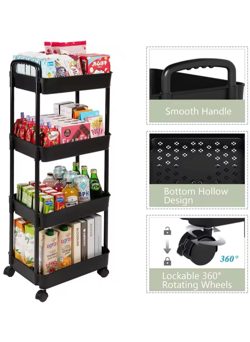 4-Tier Plastic Rolling Utility Cart with Handle, Multi-Functional Storage Trolley for Office, Living Room, Kitchen, Movable Storage Organizer with Wheels - pzsku/ZD4376F82B61E2708F15CZ/45/_/1740486385/644484c0-d13d-4087-9b03-ef08f9d6175f