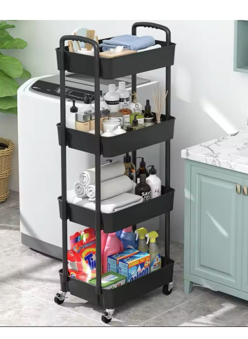 4-Tier Plastic Rolling Utility Cart with Handle, Multi-Functional Storage Trolley for Office, Living Room, Kitchen, Movable Storage Organizer with Wheels - pzsku/ZD4376F82B61E2708F15CZ/45/_/1740486485/885870b2-b1c6-48b9-80cb-75c0bfb05de4