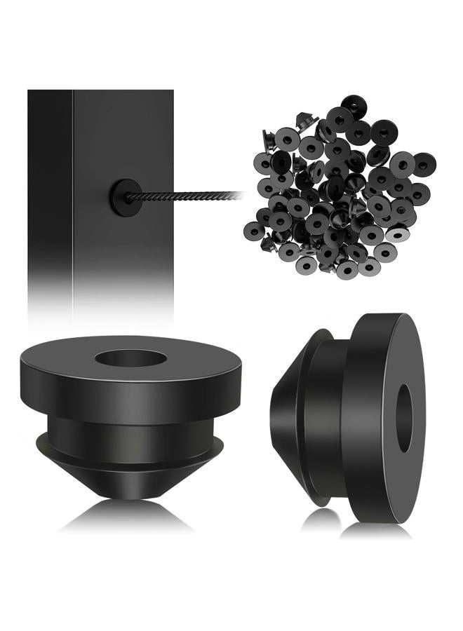 Vanesa Cable Railing Kit Rubber Protector Sleeve, Cable Railing Post Black Protector Sleeves for 1/8" 5/32" 3/16" Wire Rope, Deck Cable Railing Kit for Indoor Outdoor Metal Posts (300 Pack) - Image 1