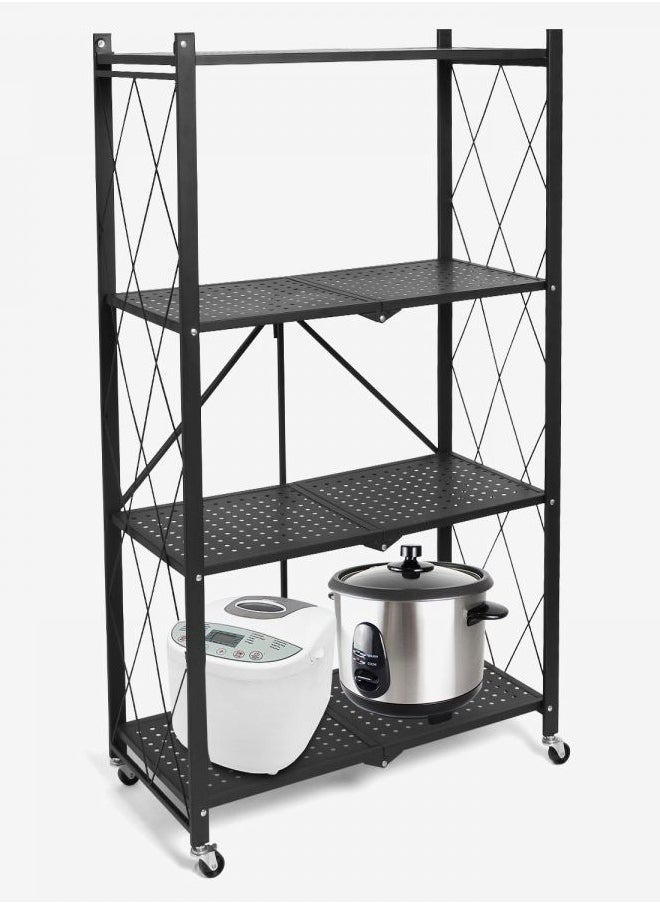 ALMUFARREJ 4-Tire Scratch-Resistant Storage Rack Black  - Image 5