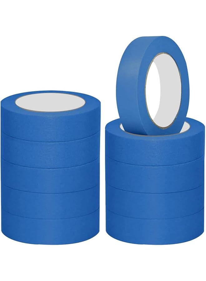 erorex 10 Rolls Blue Painters Masking Tape Painting And Decorating Painters Masking Tape Multisurface 25Mm Wide 20M Long Professional And Diy Use Decorating Crafts Body Spraying - Image 1