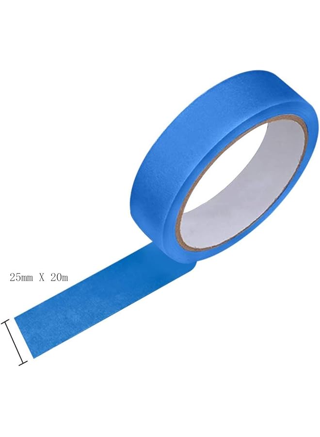 erorex 10 Rolls Blue Painters Masking Tape Painting And Decorating Painters Masking Tape Multisurface 25Mm Wide 20M Long Professional And Diy Use Decorating Crafts Body Spraying - Image 5