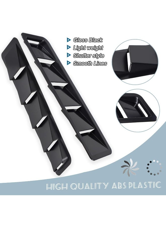 YESHMA Car Hood Vents Scoop Bonnet Cover Hood Intake Scoop Louvers Cooling Intake Vent Cover (Gloss Black) - Image 3