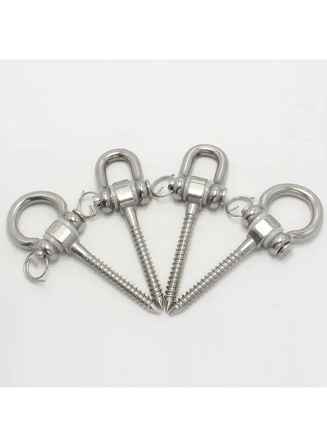 1 Pc D Type Hanger Set Heavy Duty Stainless Steel Swing Hook 180 Degree Ceiling Hardware - Image 3