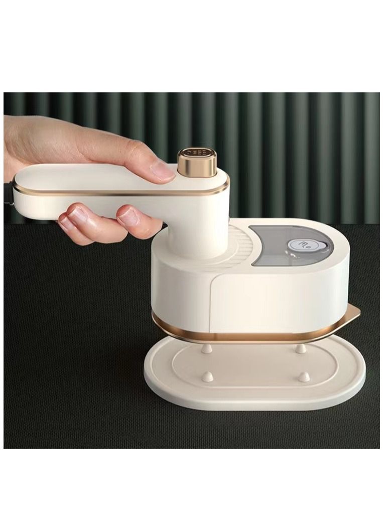 Steam iron for clothes, portable hand holder garment steamer, mini ironing machine, home use and travel ironing, convenience and small electric stream iron.  - Image 1
