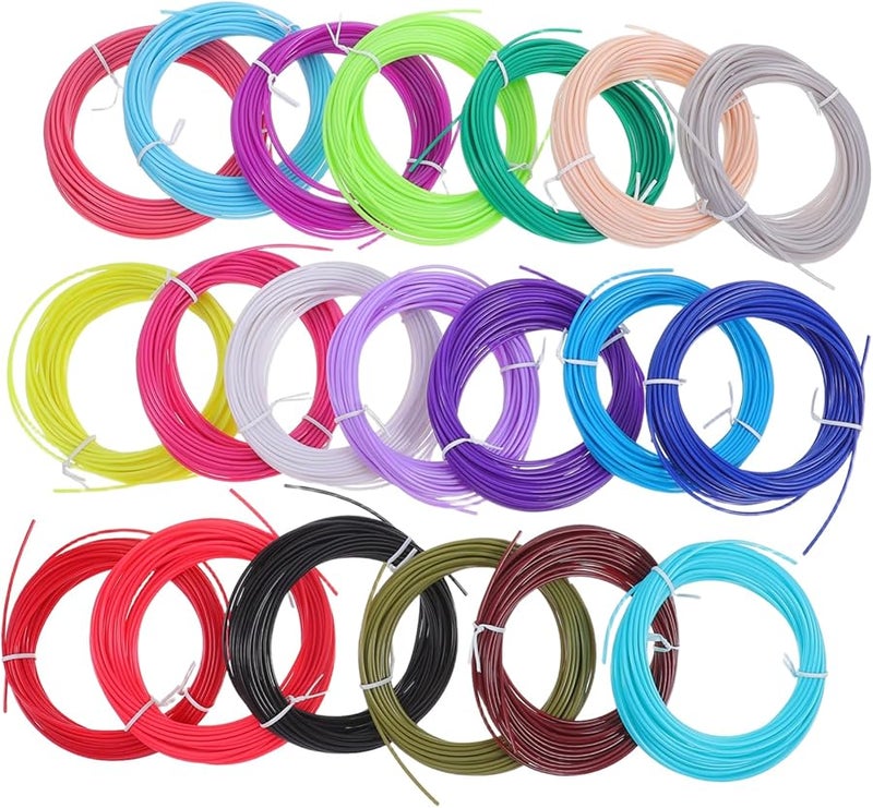 3D Printing Pen 1.75mm 20 Multicolor Refills High Temperature Stability for Kids and Professionals - Image 1