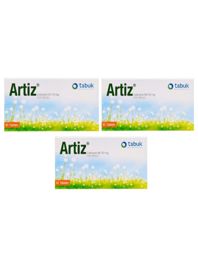 Artiz Tablets 10’s Triple Pack (3 x 10 Tablets)