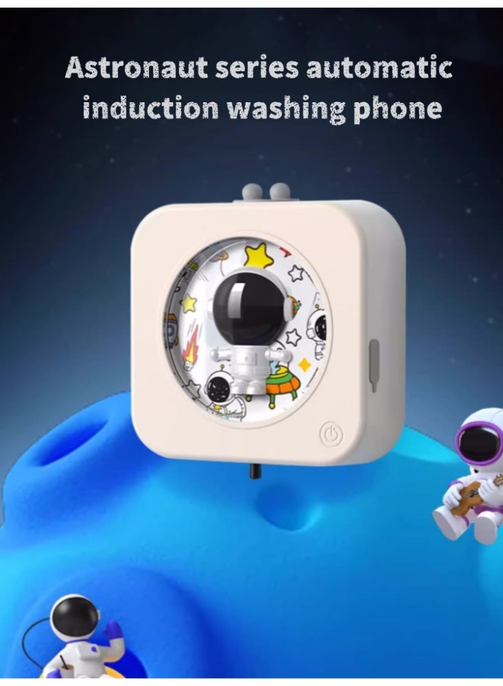 Automatic Induction Soap Dispenser Wall Mounted Hand Sanitizer Dispenser Foam Phone Washer Sensor Liquid Rice White - Image 2